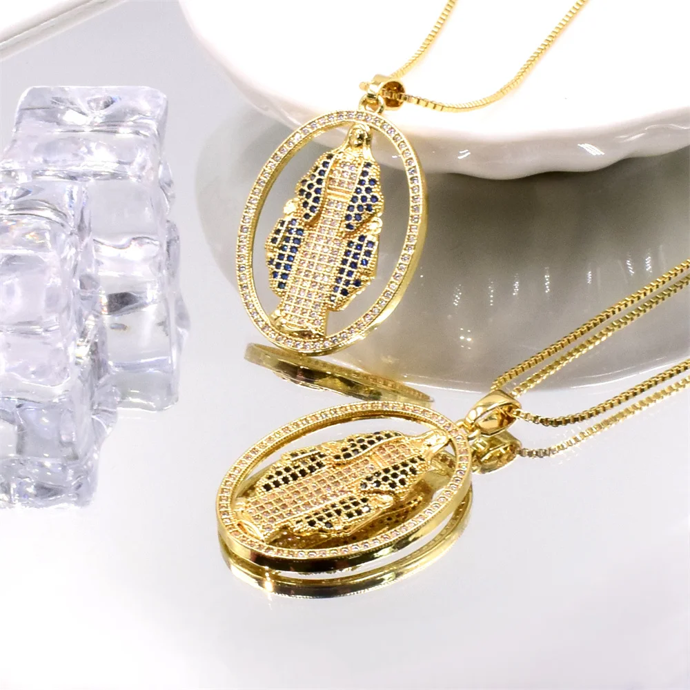 Новинка подвеска из искусственного циркония позолоченная коробка