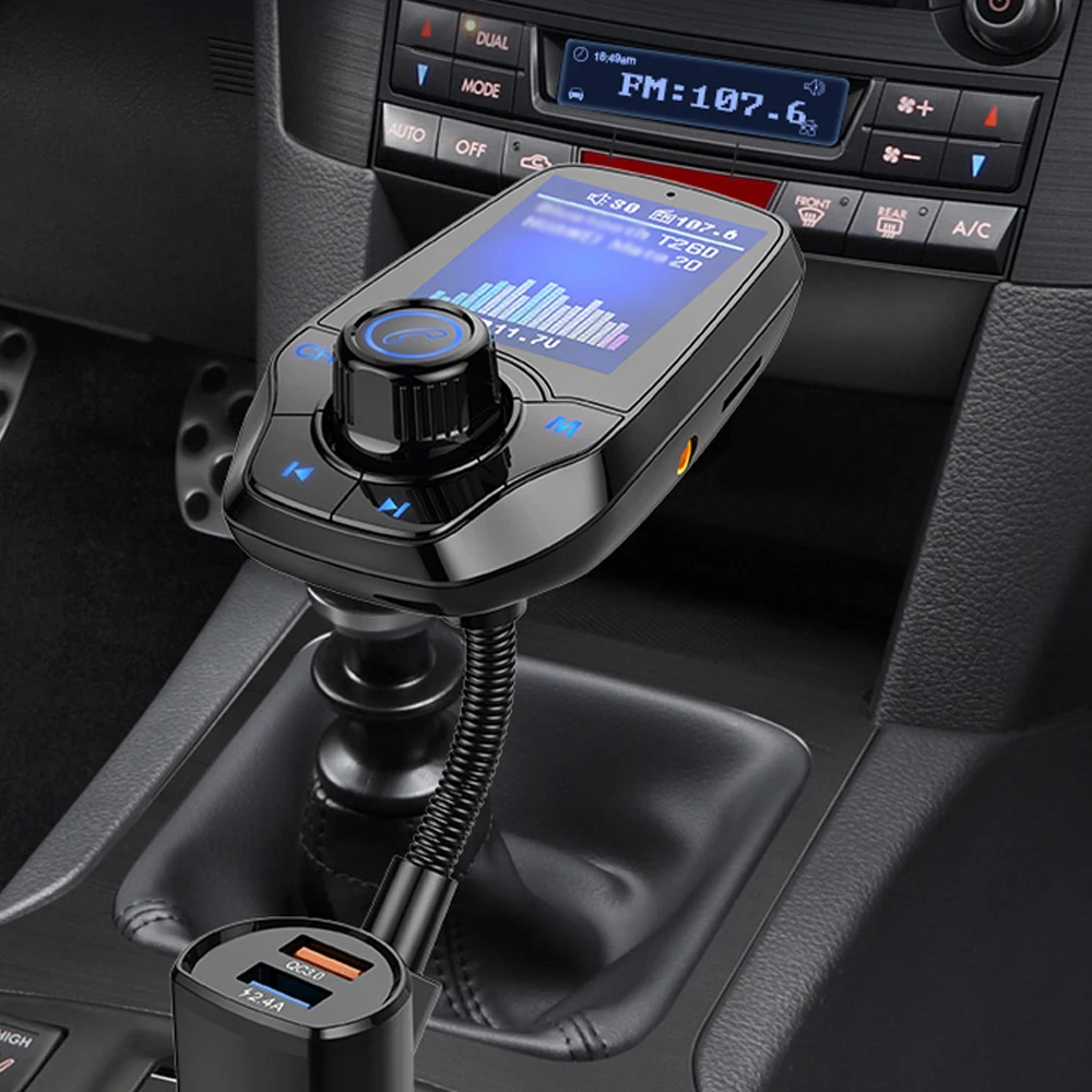 Автомобильный MP3 музыкальный плеер с поддержкой U-диска/TF-карты/AUX-IN Play QC3.0