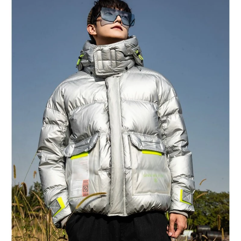 New Winter Men's Jacket Down Jackets White Duck Down Superheat Coats Parka Short Tops High End Luxury Designer Clothing Brand