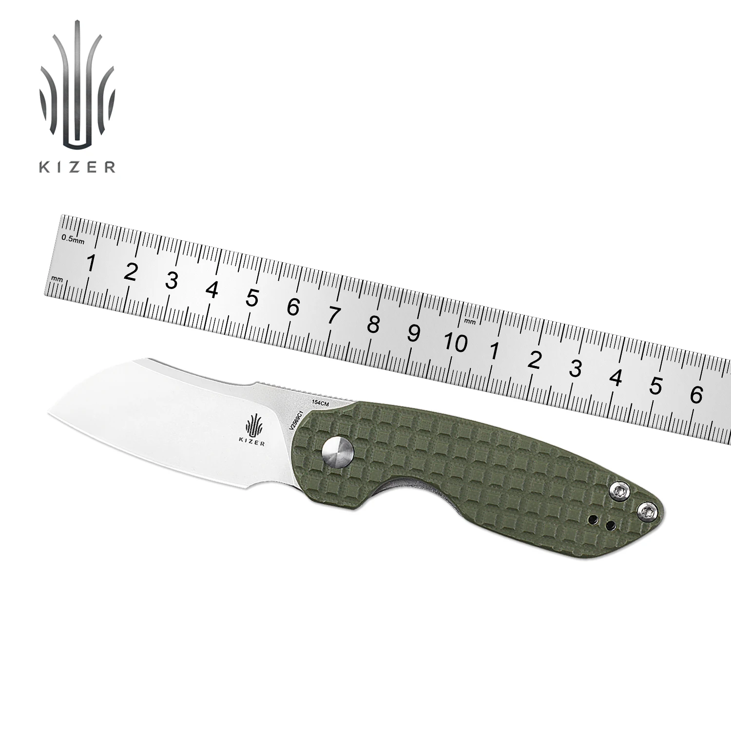 Kizer Pocket Knife OCTOBER Mini V2569C1 2022 New Ball Bearing Tactical Knife with Green G10 Handle High Quality Hand Tools