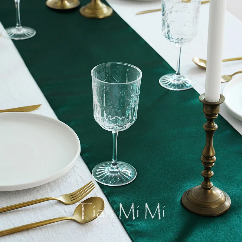 Атласная настольная дорожка Свадебная вечеринка Рождество День рождения