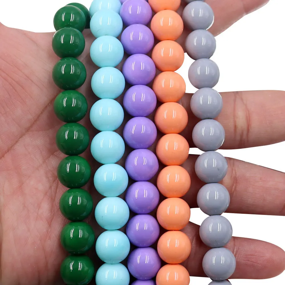 Шармы карамельных цветов испечь краска стекло круглой 12 мм россыпью бусины для