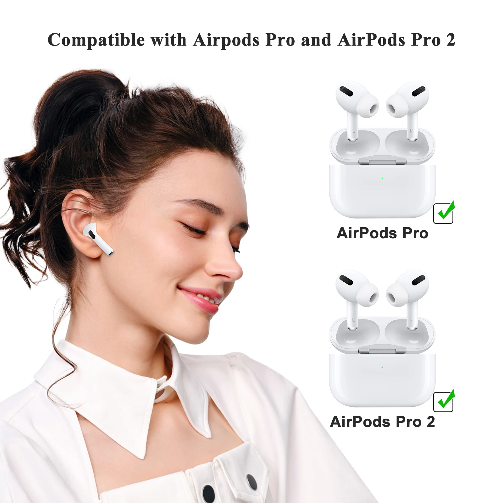 6 пар жидких силиконовых насадок для наушников Airpods Pro 1 2, сменные беруши с шумоподавлением, в комплекте с чистящей ручкой (art.: 3920cd5863594) - 3920cd5863594