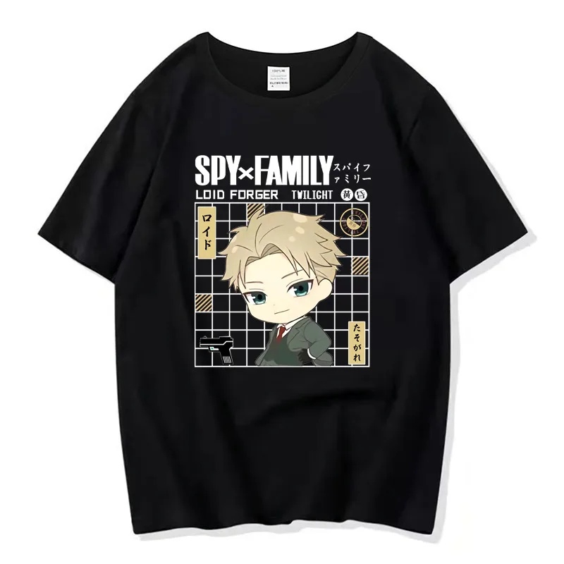 

Anime SPY X FAMILY Anya Yor Loid Man/Women Harajuku T-shirt Round Neck Short Sleeve Casual Unisex Streetwear Tee Top