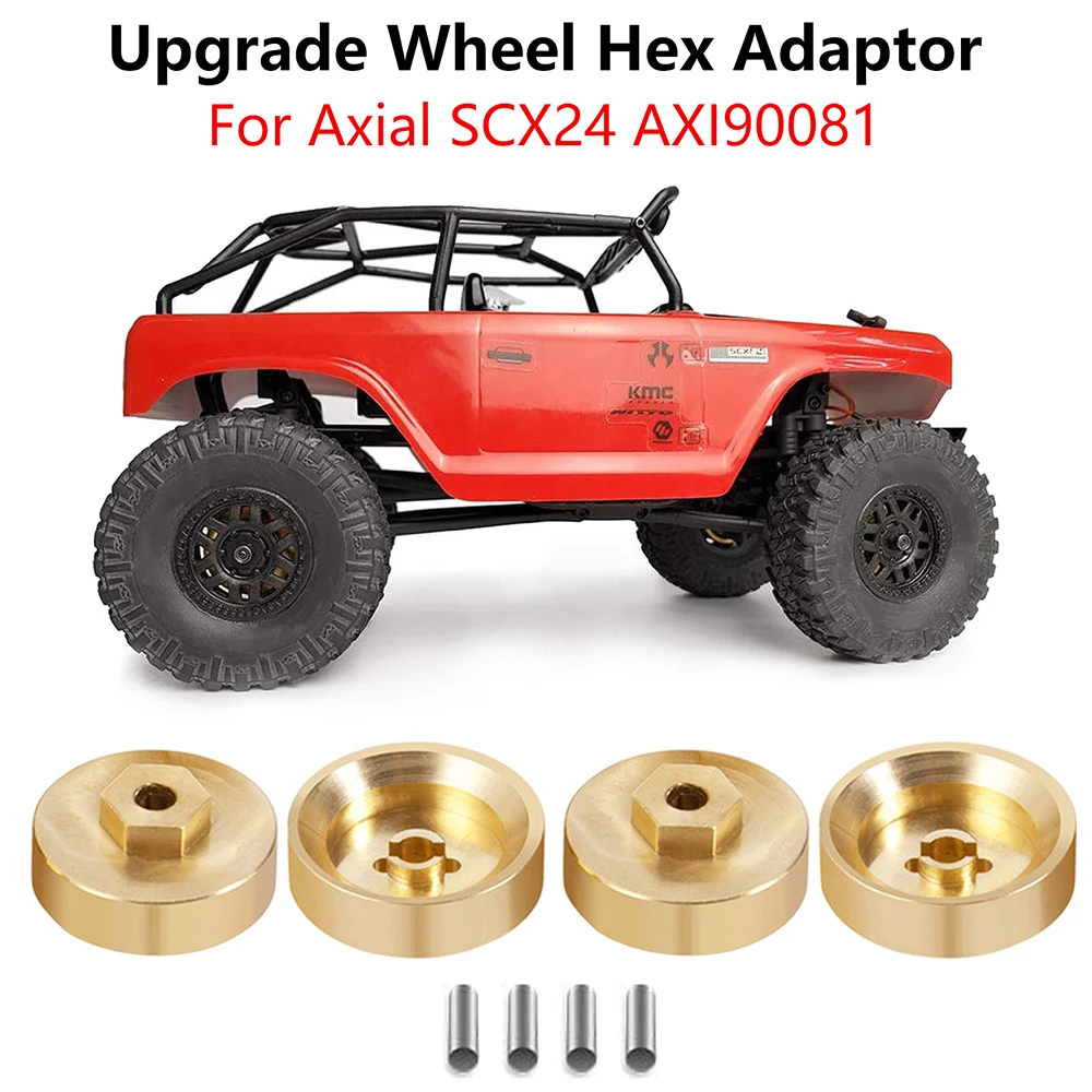 Heavy Duty Wheel Hex Adaptor Hubs Combiner 4mm Thick Wheel Rims Adapter For Axial SCX 24 90081 1/24 RC Crawler Car Upgrade Parts