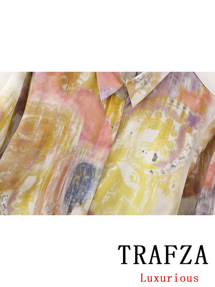 Женская винтажная блузка с длинным рукавом и отложным воротником