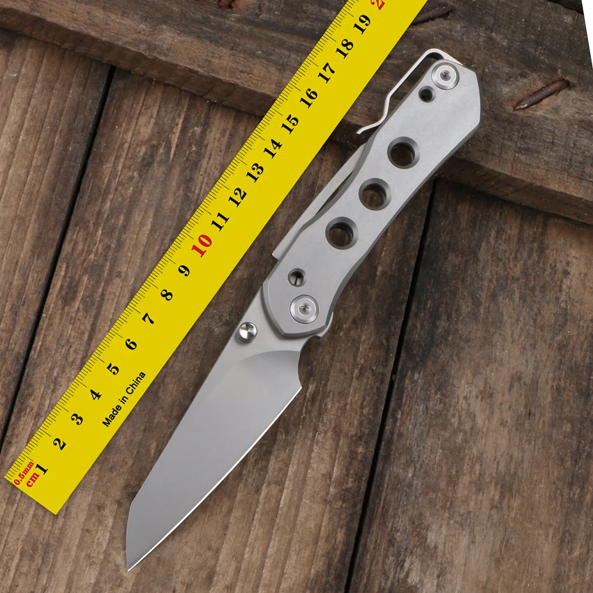 Складной нож с символом, клинок D2, титановая ручка, карманный нож для кемпинга, охоты, выживания, инструменты для повседневного использования, SNECX Tiger