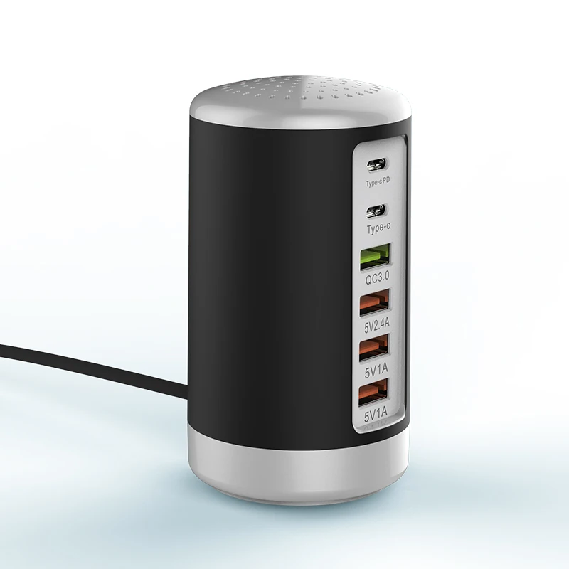 

USB-концентратор для быстрой зарядки, 65 Вт, 6 портов, Тип C
