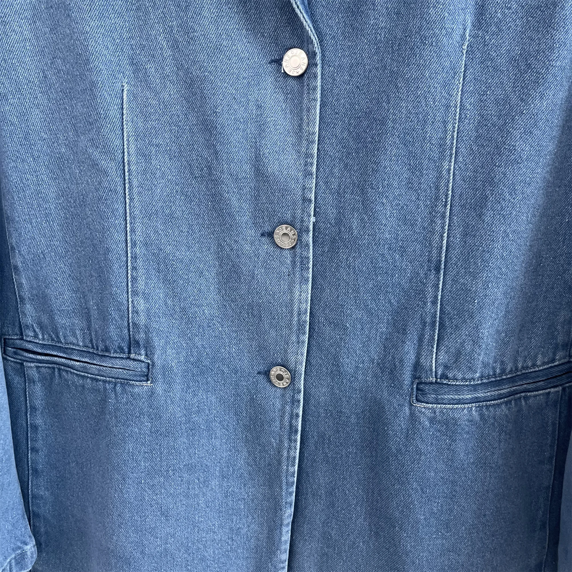 Женский джинсовый костюм Taop &amp Za универсальный жакет с отложным воротником