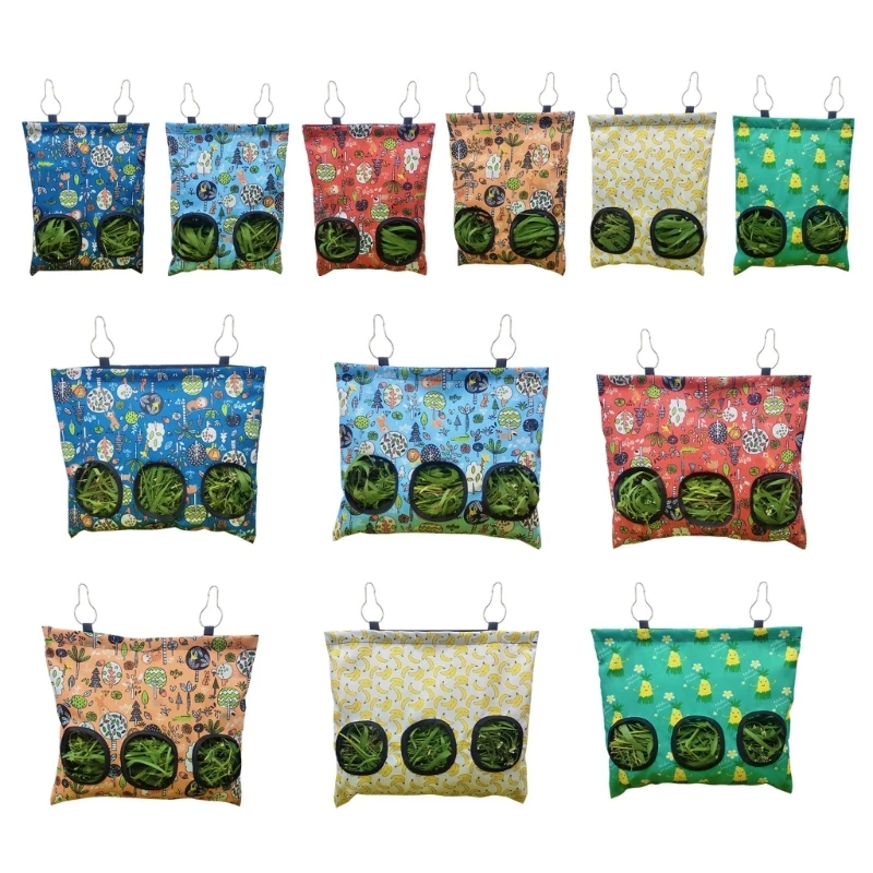 

Подвесная карманная Сумка-Кормушка для кроликов, морских свинок, маленьких животных, контейнер-дозатор для кормления домашних животных M68E