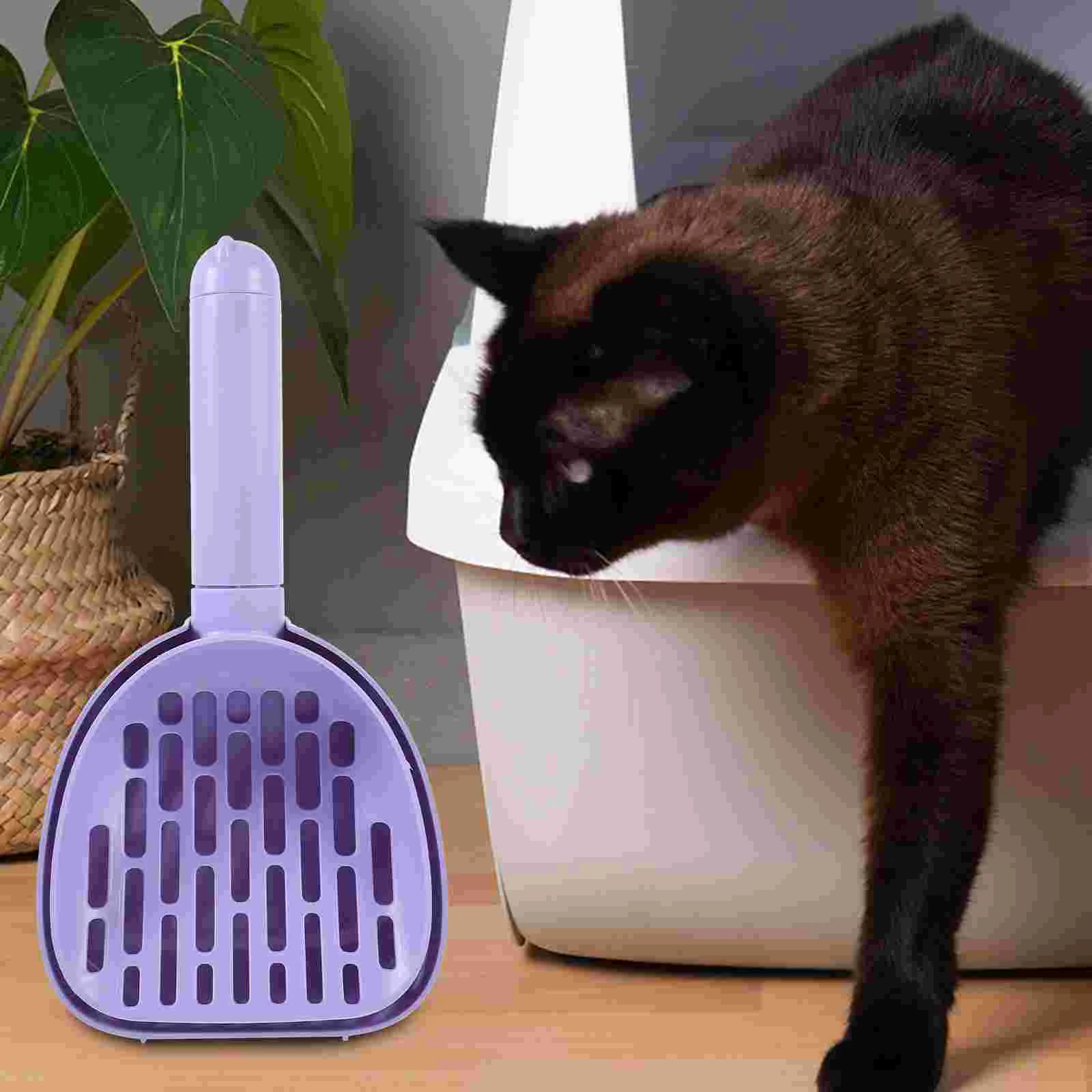 

Cleaning Tools Home Portable Pet Litter Scoop Reusable Purple Household Cat