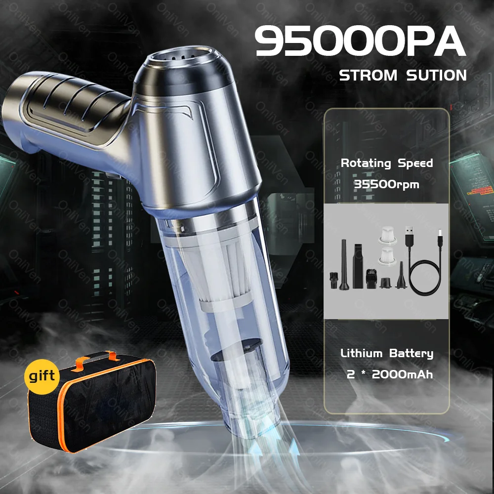 

Автомобильный пылесос 95000 па, беспроводная мощная Очистительная Машина, автомобильный робот, автомобильные аксессуары, бытовая техника, Мо...