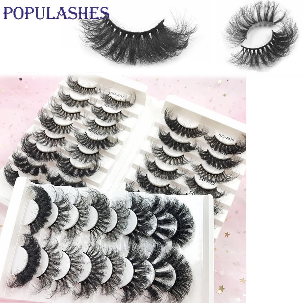 

6d Fluffy Messy False Eyelashes Dramatic Long Imitation Mink Hair Fry Eye Lash 8 Pairs Curled Faux Cils Makeup Beauty Tool
