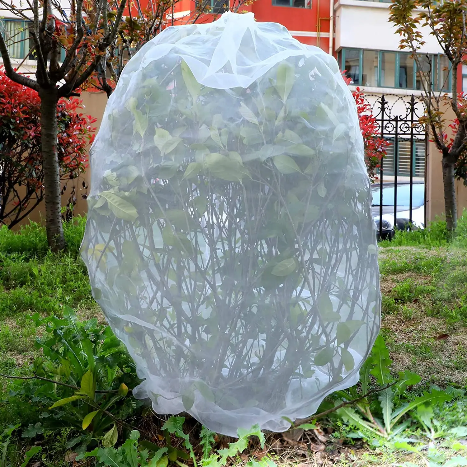 

Bird Barrier Netting Mesh with Drawstring Large Garden Netting Plant Net Cover Plant Fruits Protection Garden Tools Strawberry