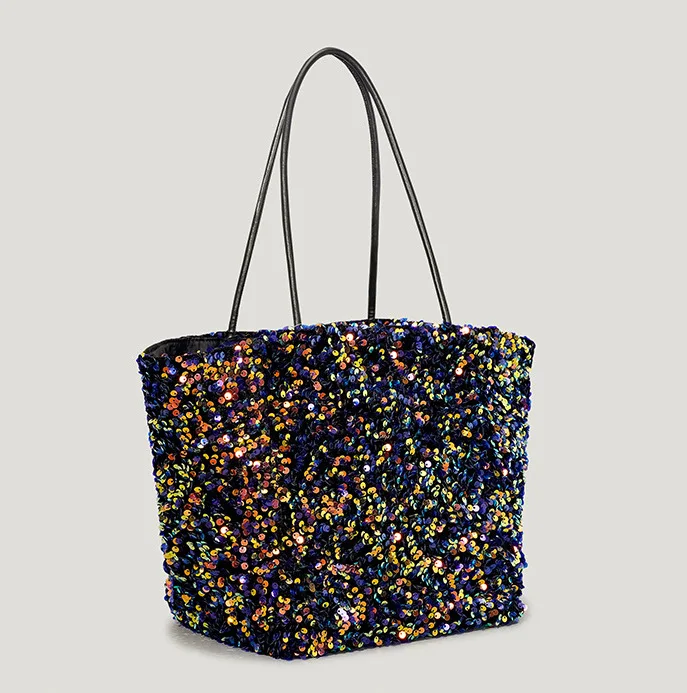 

Exquisite Bling Tote Bag for Women - Stunning Shoulder Bag for Parties and Vintage Look with Sparkling Sequins