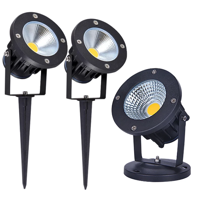 Фото 110 В 220 В постоянного тока 12 В уличный светодиодный светильник Tuinlamp COB IP65 Spike Gazon Lamp 15 Вт 18 Вт waterdichte Spike Licht Outdoor Landschap Boom Spotlight №1