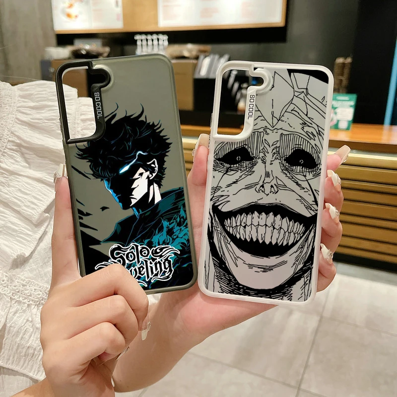 Соло выравнивающийся аниме чехол для телефона Samsung A12 13 15 20 21 23 30 31 32 A33 A34 A35 A50 A51 A52 A53