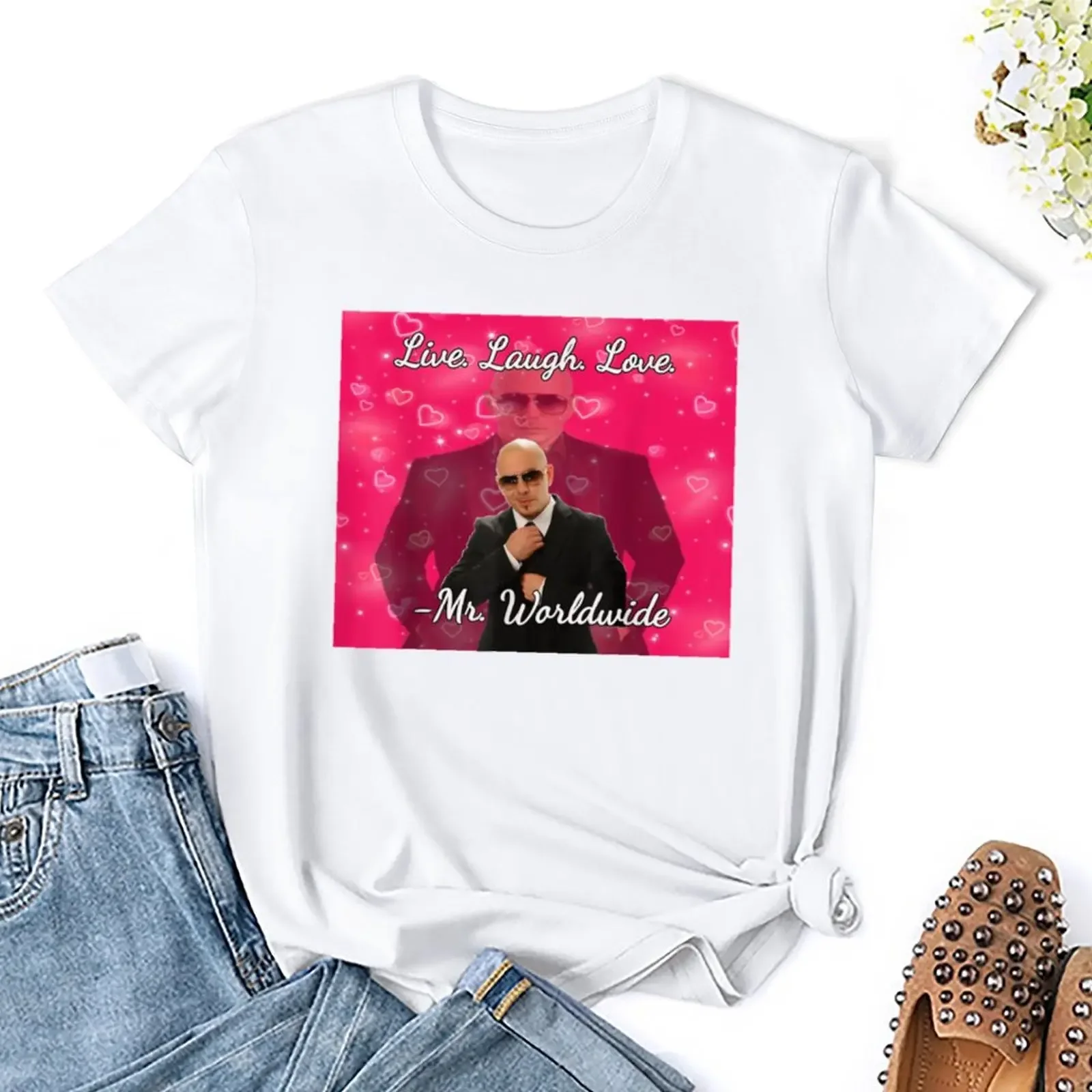 Футболка в стиле питбуля с надписью Mr Worldwide на День святого Валентина милая