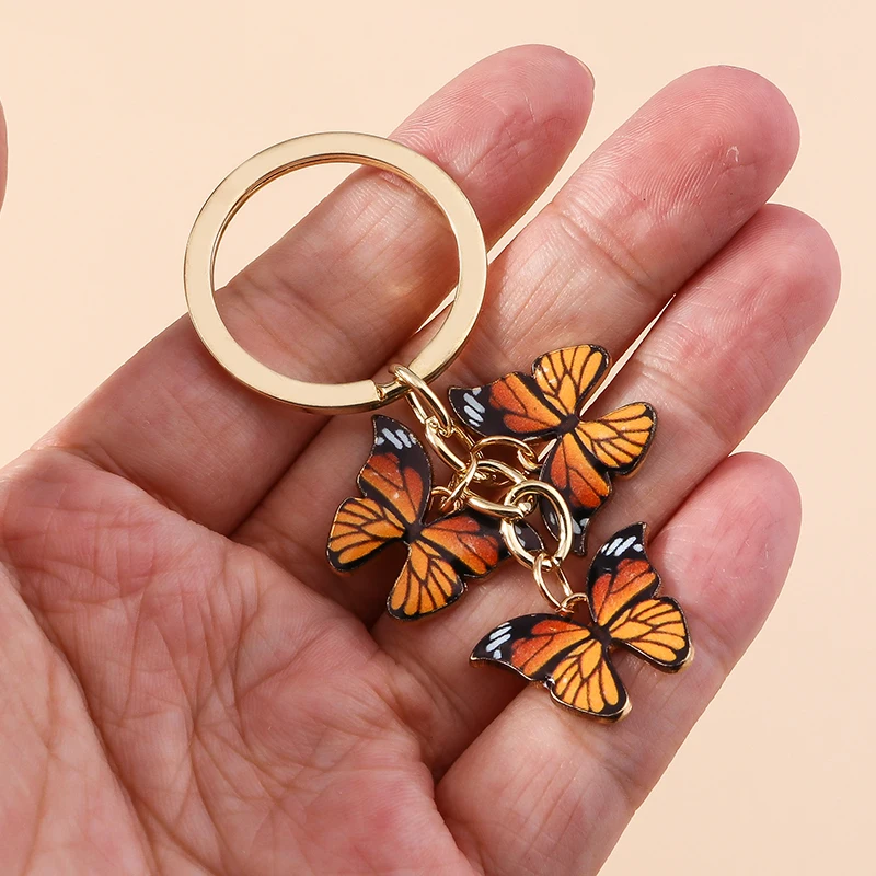 Aihua 30 стилей новые красочные эмалевые животные бабочки брелок для женщин девушек
