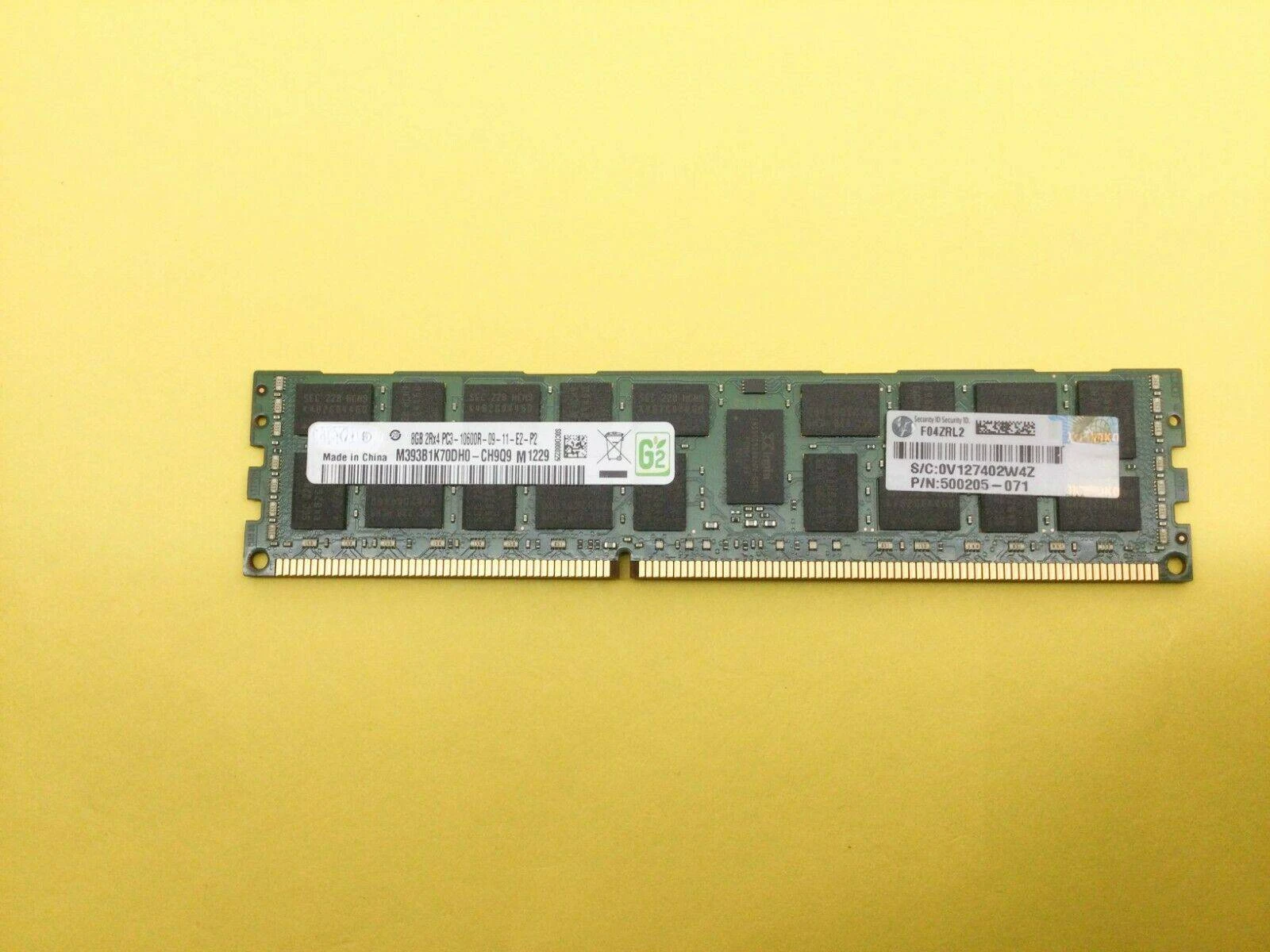 

RAM 500662-B21 500205-071 501536-001 8G PC3-10600R 1333 Memory G7