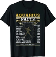 aquarius facts zodiac signs funny birthday gifts men women t shirt