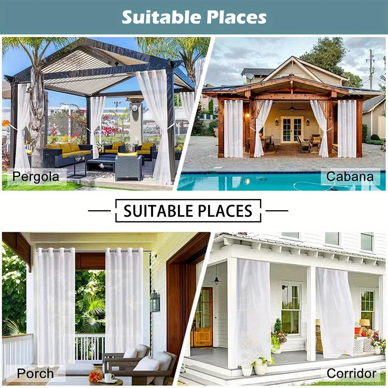 1 шт. Водонепроницаемая наружная занавеска Starry Aurora драпировка из полиэстера для