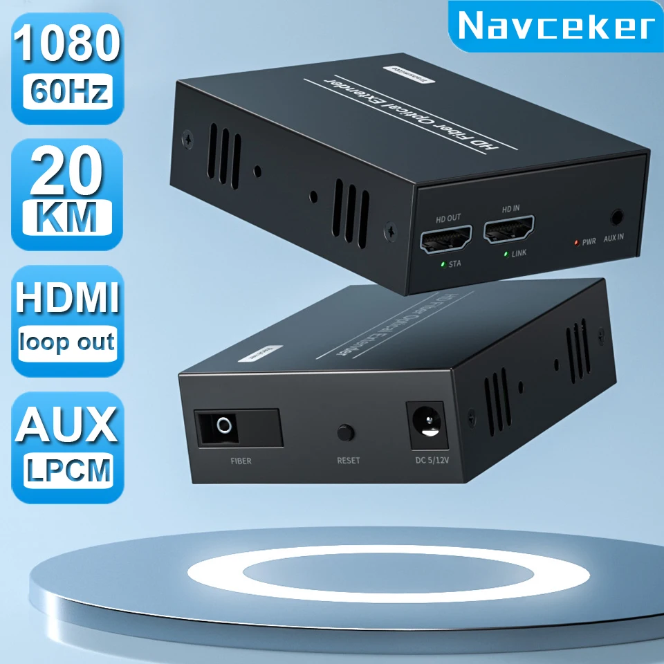 2022ที่ดีที่สุด HDMI To Fiber Optic Converter 1080P HDMI Fiber Optic วิดีโอ Extender KVM USB ห่วง HDMI Fiber ตัวรับสัญญาณ