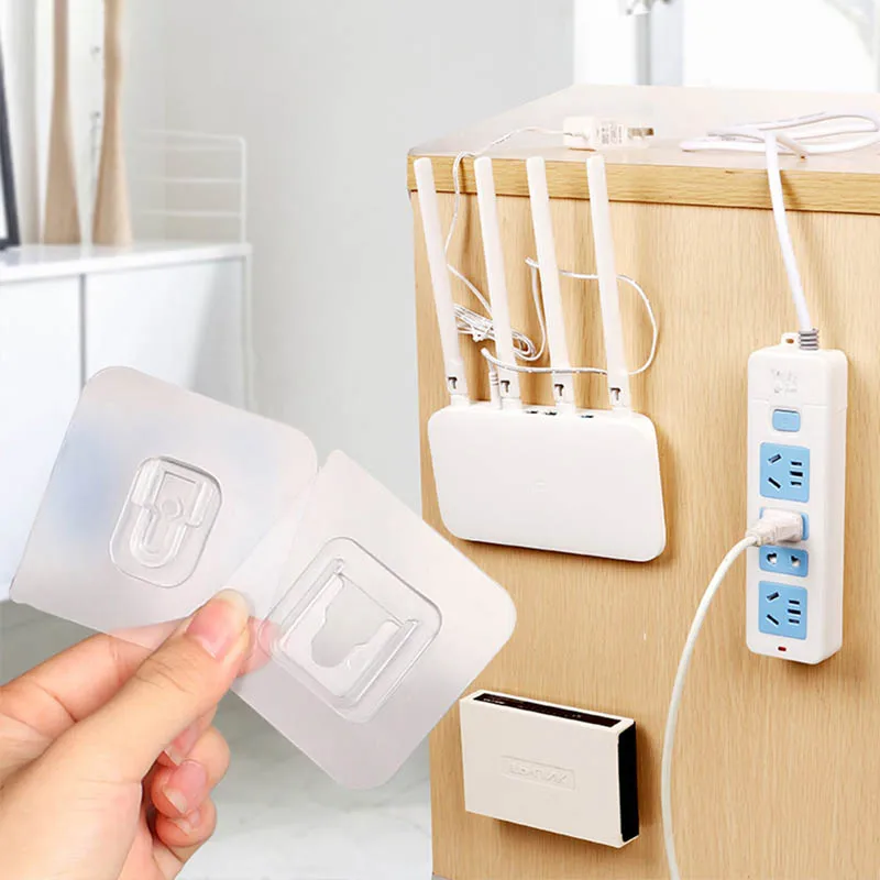 

Multi-Purpose Hooks 5/10 Pairs Double-sided Adhesive Wall Hooks Waterproof Hooks Bathroom Door Hooks Kitchen Organizer