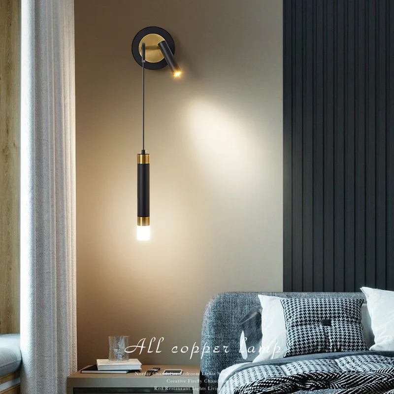 

Nordic bedroom bedside lamp modern minimalist led wall lights living room dining room aisle cafe loft reading wall lamp