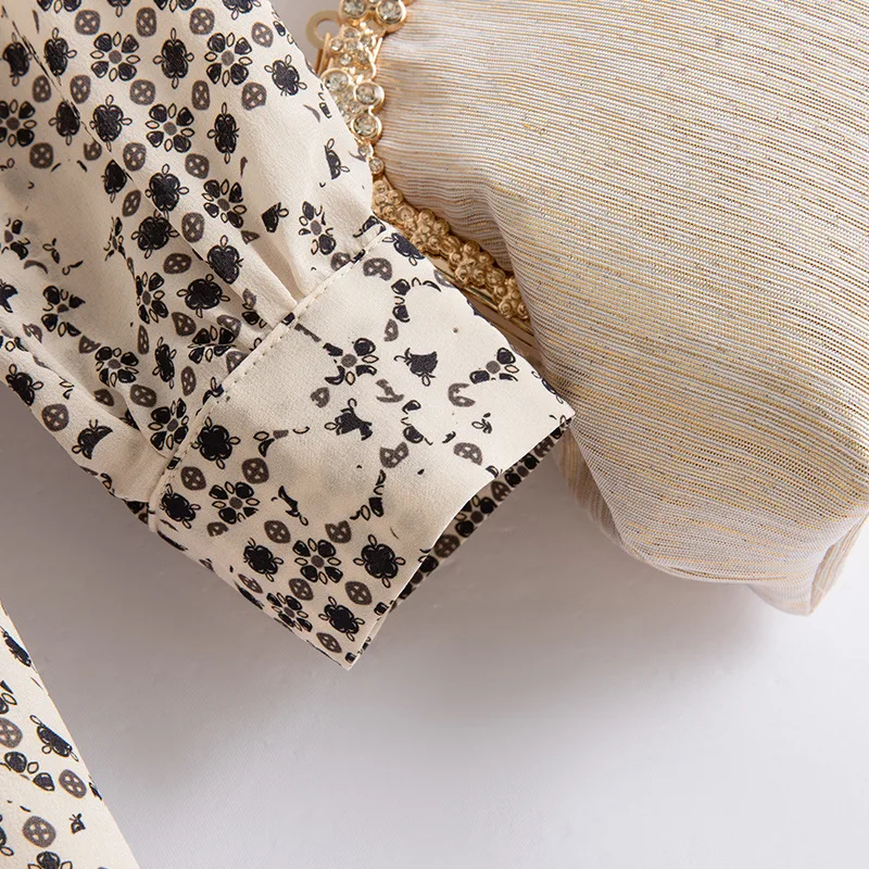 Платье женское из натурального шелка с V-образным вырезом и длинным рукавом