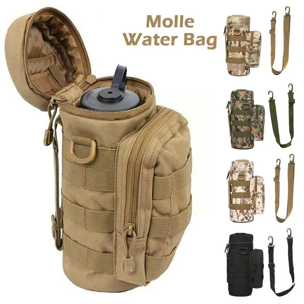 

Нейлоновая дорожная сумка для чайника на плечо, Военная Тактическая Сумка для воды в стиле милитари, для кемпинга, пешего туризма, рыбалки, д...