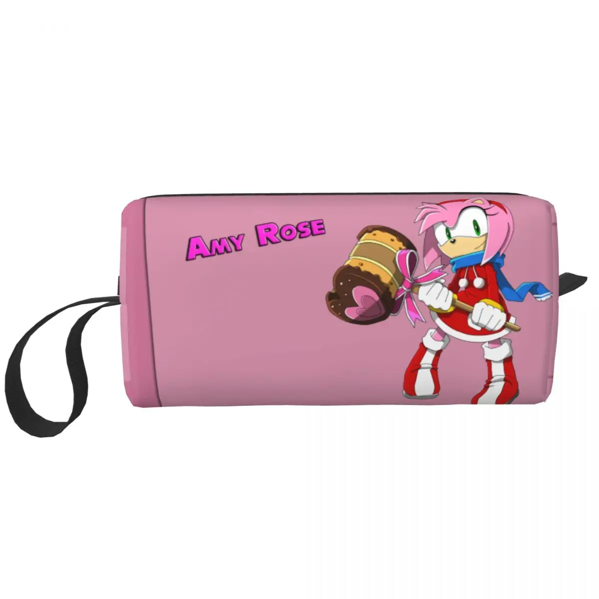 

Amy Rose Sonics Makeup Bag for Women Travel Cosmetic Organizer Fashion Cartoon Anime Game Storage Toiletry Bags Dopp Kit Case