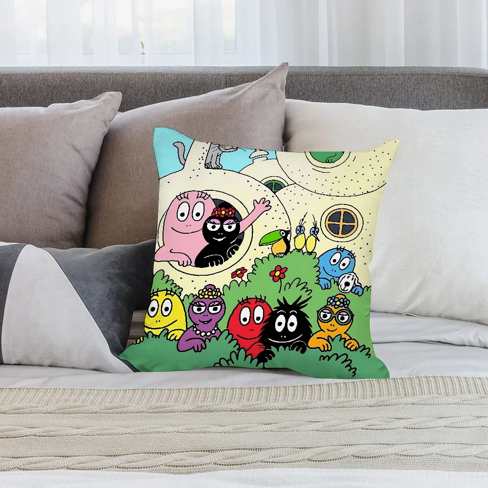 Милая наволочка с рисунком B-BarbapPS короткие плюшевые наволочки декоративный