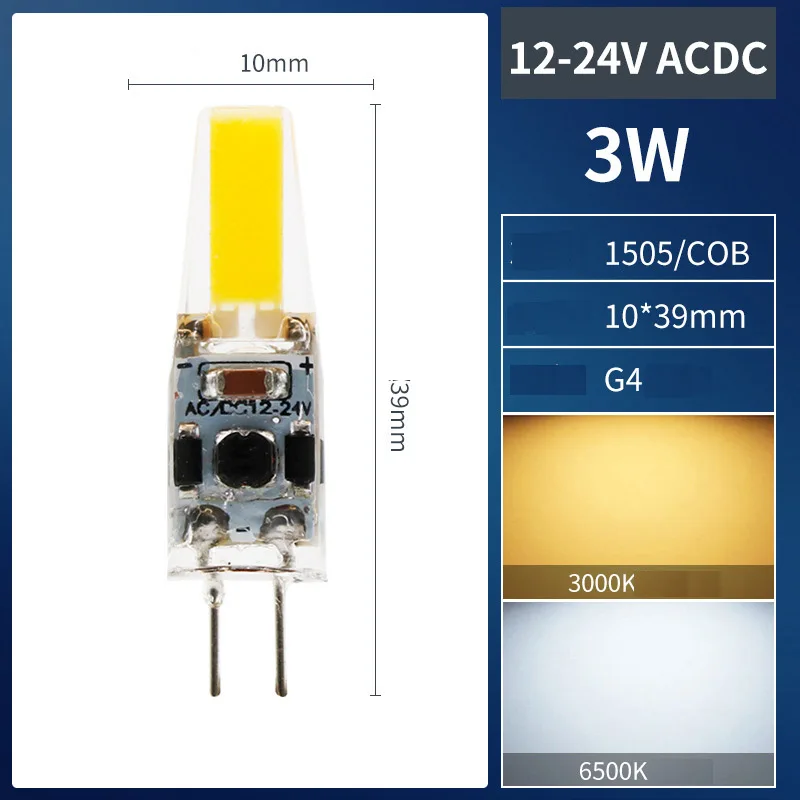 

JOYPINJ COB светодиодная лампа G4 3W 5W