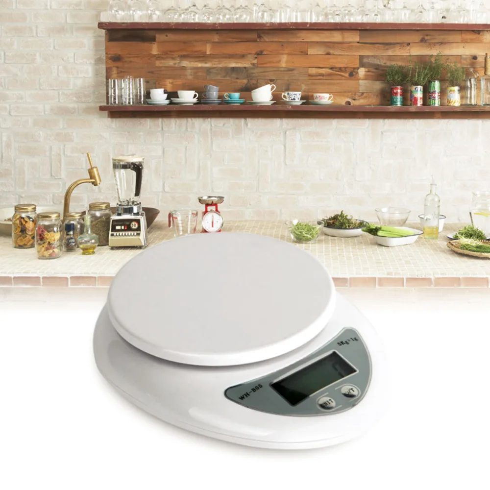 

5kg 5000/1g Electronic Digital Scale Kitchen Food Diet Postal Scale Electronic Weight Scales Balance Weighting Tool Kitchen Tool
