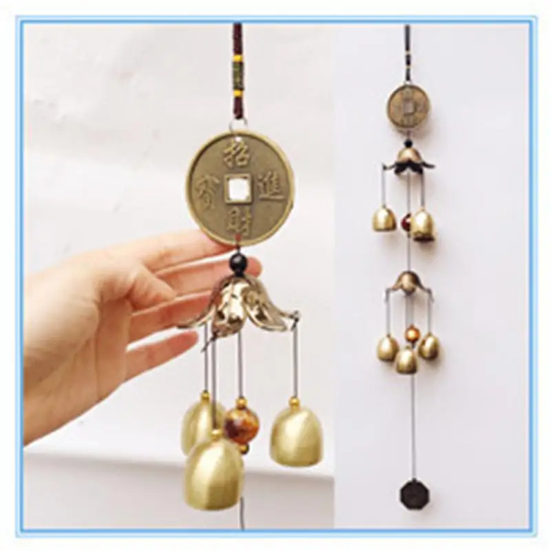 

Ветровой колокольчик украшение на удачу из медного сплава, высокое качество, винтажный сплав, украшение для садоводства, домашний кулон ручной работы, ветровой колокольчик
