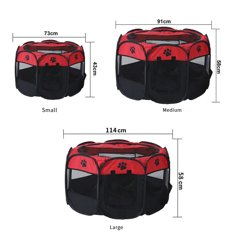 Палатка для домашних животных восьмиугольная складная переносная клетка собак
