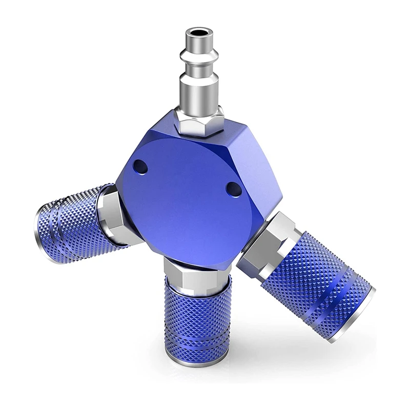 3-ходовой 1 5-дюймовый NPT алюминиевый шестигранный воздушный коллектор с 3 шт.