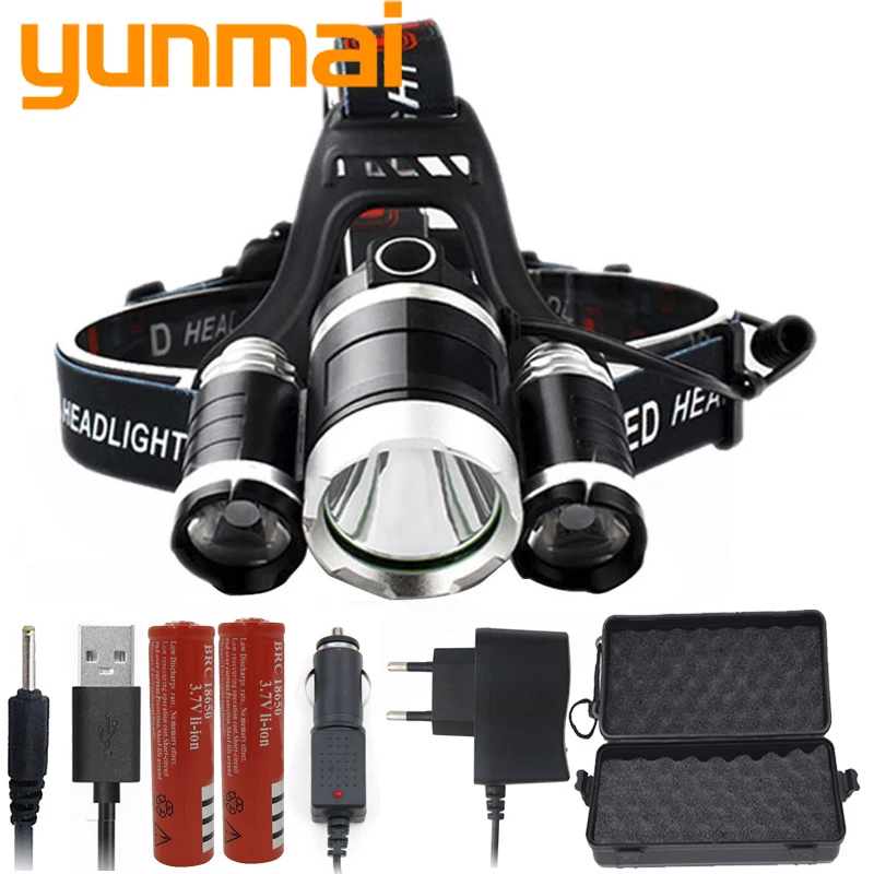 

Налобный фонарь YUNMAI, светодиодный, 8000 лм, 3 шт.