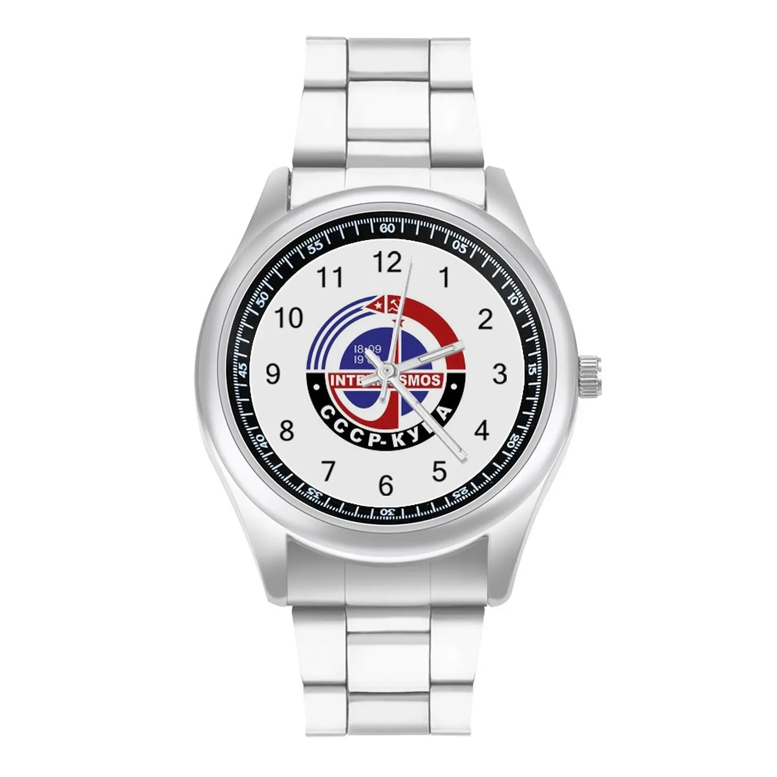 

CCCP INTERKOSMOS Soviet Space Program Quartz Watch Science Round Ladies Wrist Watch Design Stainless Home High Class Wristwatch