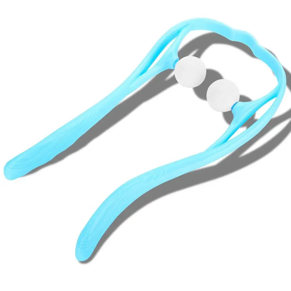 

Роликовый шарик для самомассажа, инструмент для снятия боли в плечах, шее и спине, массажер синего цвета