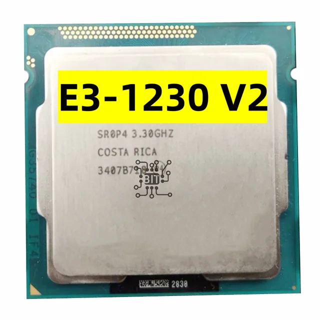 Used Xeon E3-1230 V2 e3 1230 V2 3.3GHz SR0P4 8M Quad Core LGA 1155 CPU E3 1230 V2 Processor free shipping 1