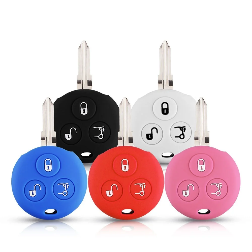 

Silicone Car Key Cover Cover Case Protector For Mercedes Benz Smart City Roadster Fortwo 3 Button Remote Fob Accessorise