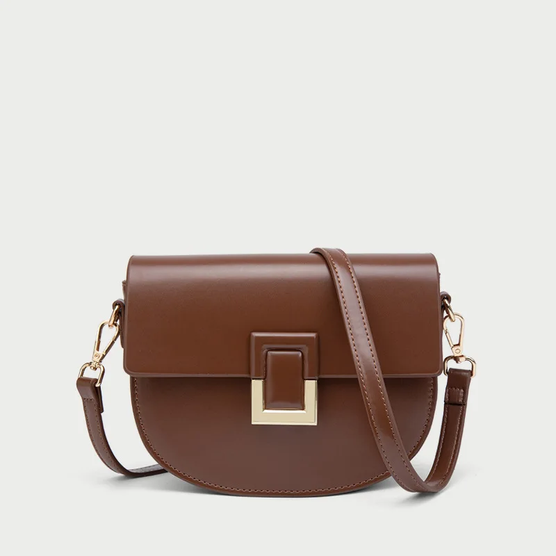 Популярная женская повседневная сумка 2024 полукруглая седельная маленькая через