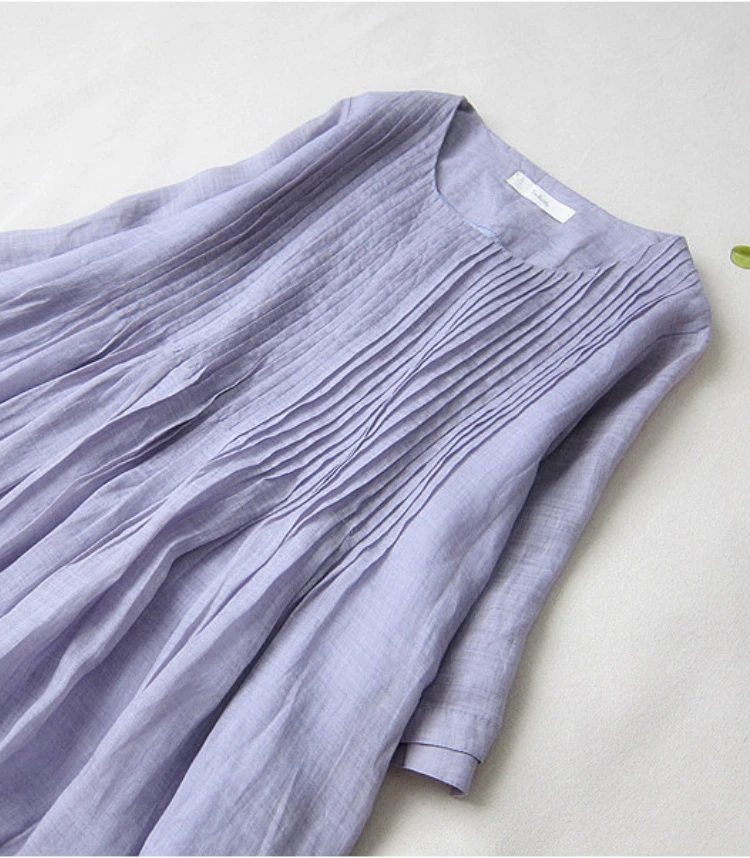 Новинка лета 2022 женское платье литературное и художественное Плиссированное