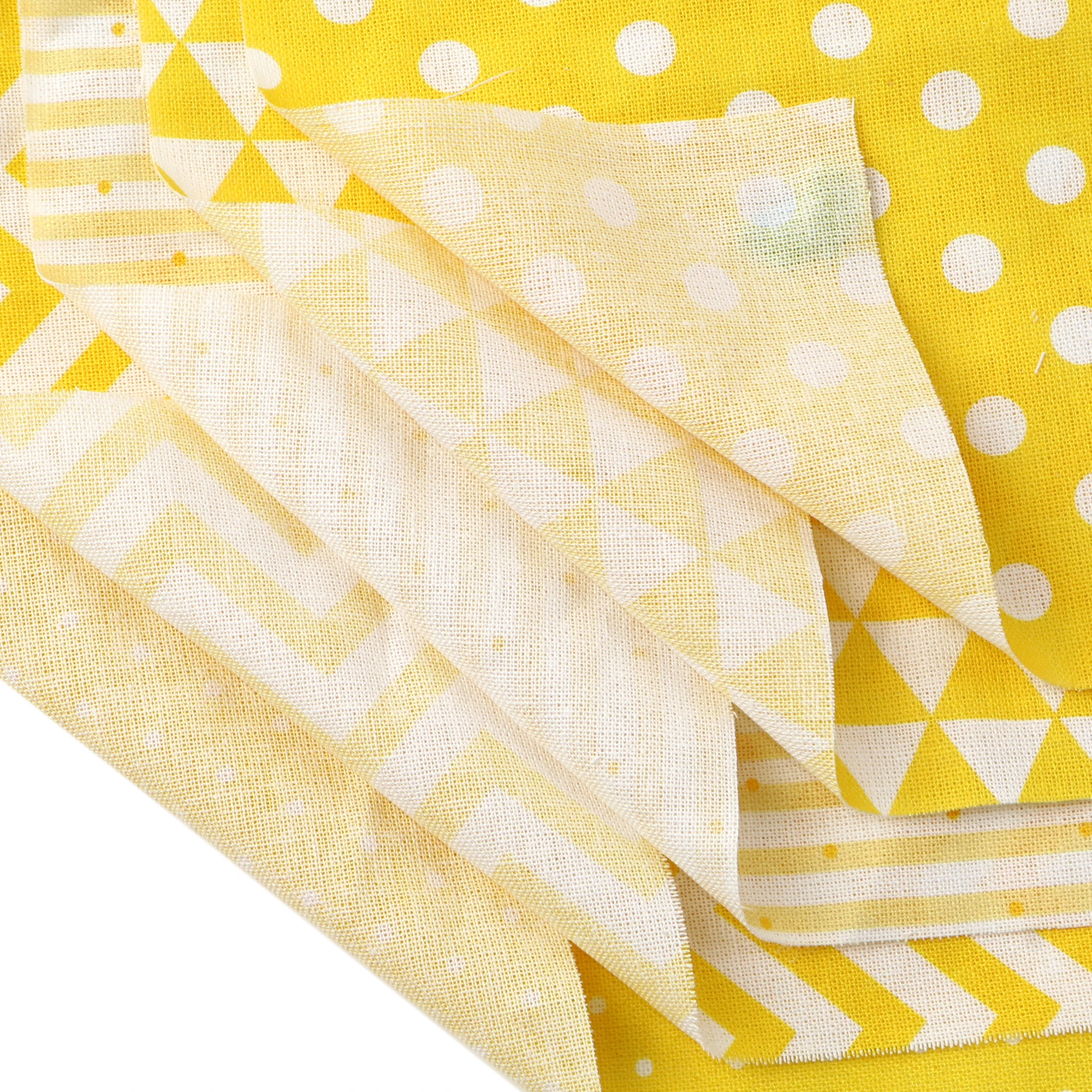 7 шт./компл. 20*20 см желтая серия цветы листья узор чистая хлопчатобумажная ткань