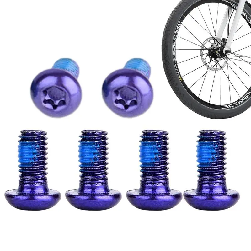 

Colorful Bicycle Disc Brake Rotor Bolts 6PCS T25 M5x10mm MTB Bike Alloy Steel Disc Brake Rotor Fixing Screws accessories