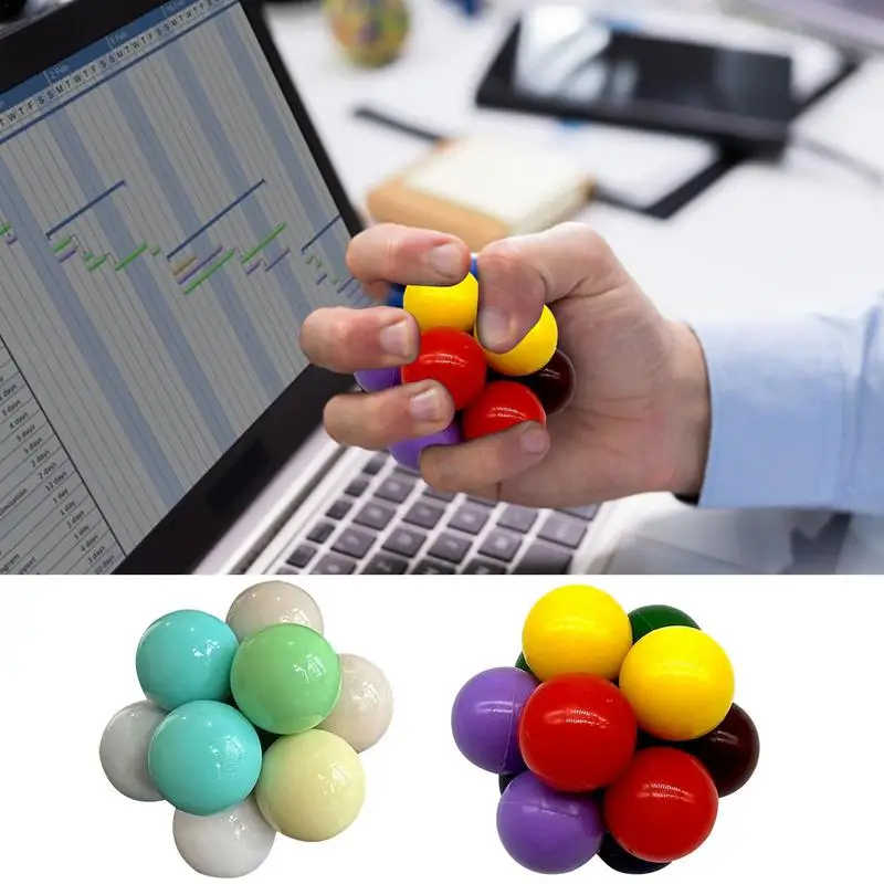 

Волшебный атомный шар, игрушка для снятия стресса, упражнения для рук, массажная сенсорная игрушка-сжималка, идеальный подарок на день рождения для детей и взрослых