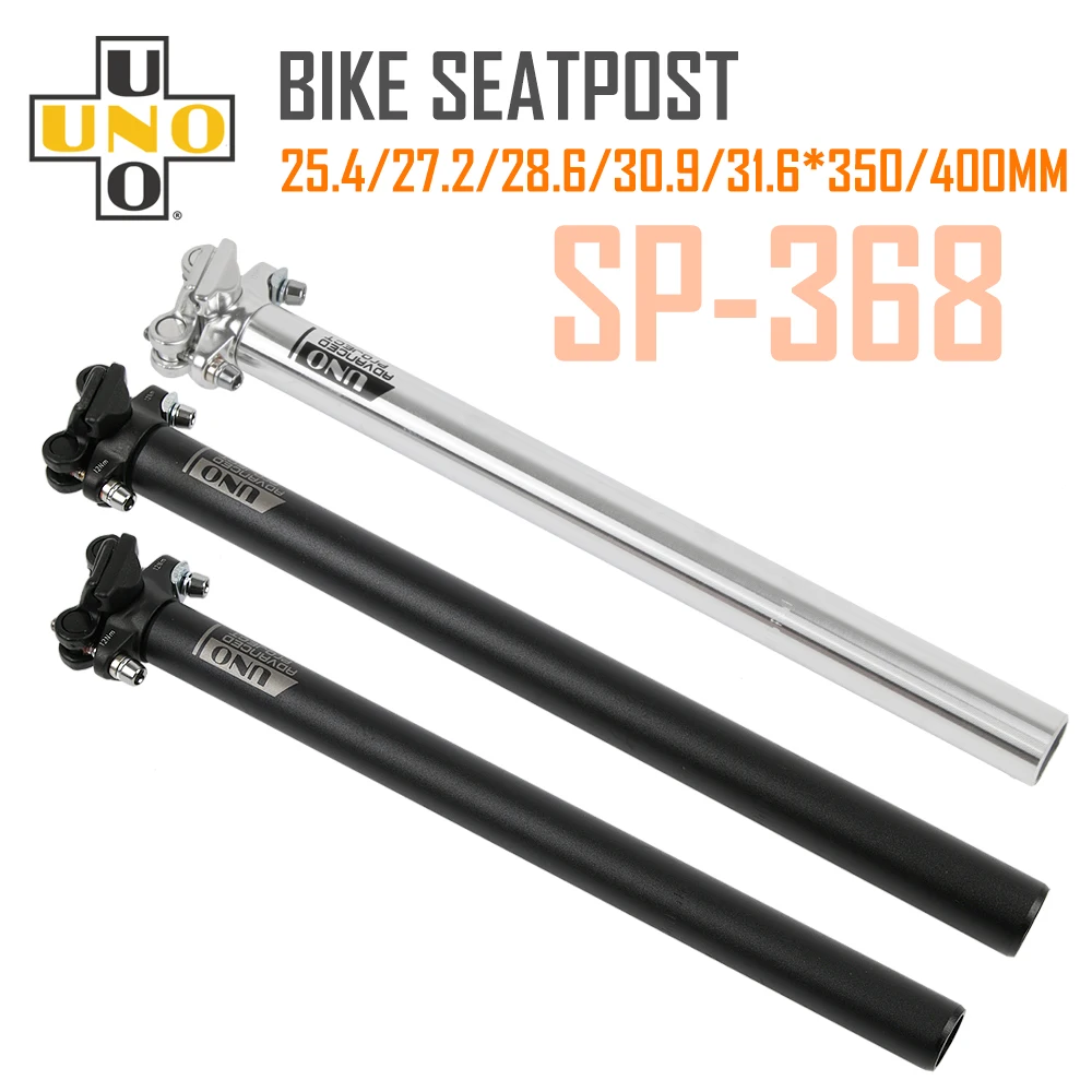 

UNO Ultralight Mountain Bike Seat Post Aluminum MTB Road Seat Tube 25.4/27.2/28.6/30.9/31.6*350/400mm Bicycle Seatpost Parts
