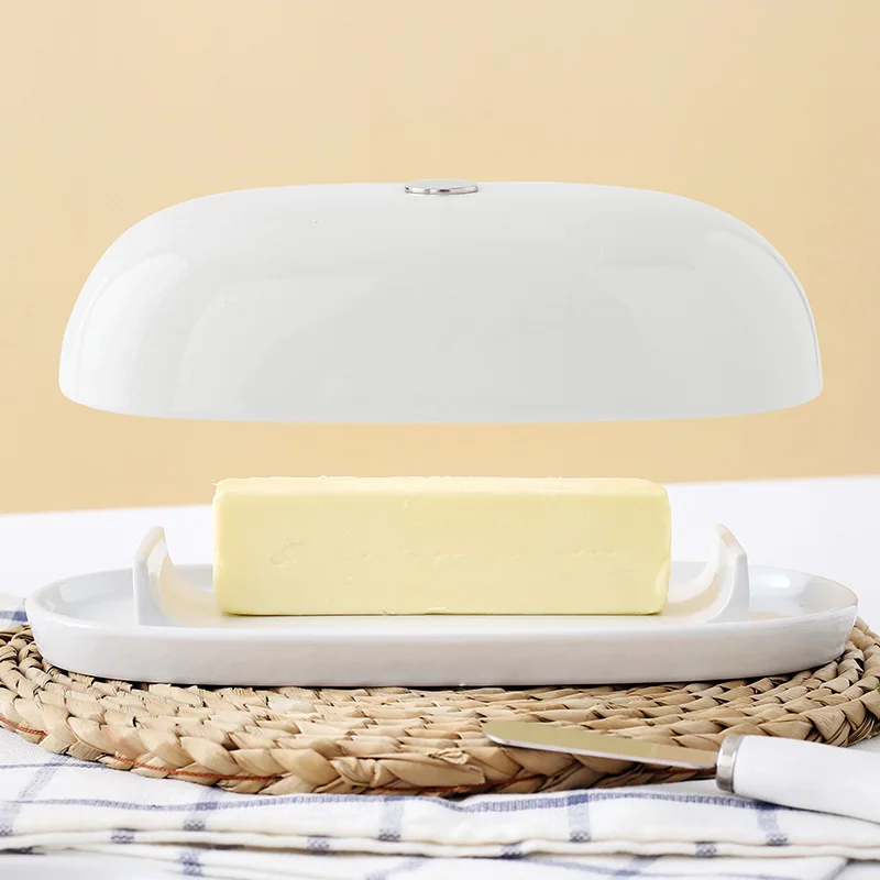 

New Ceramic Butter Dish with cover and magnet creative Western European butter box Butter Dish Set